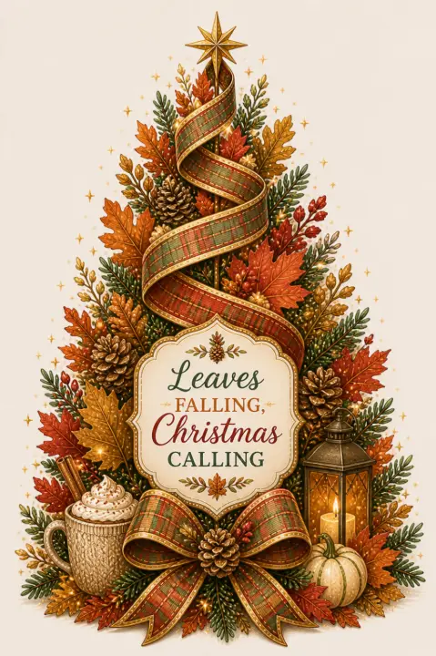 Autumn Leaves Christmas Calling — design SSN-0005