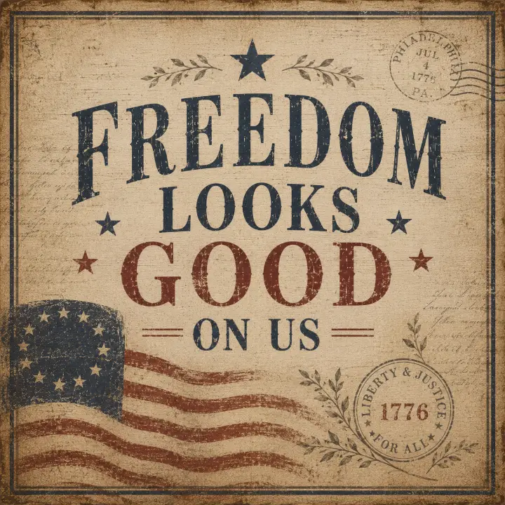 Vintage Freedom Looks Good — design HLD-0055