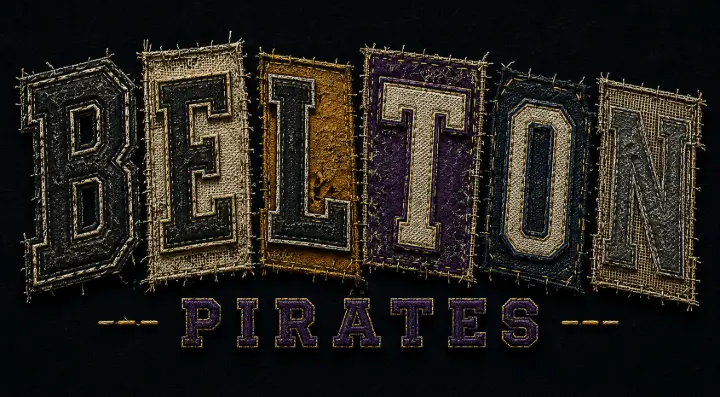 Belton Pirates Stitched Textile — design SW-0044