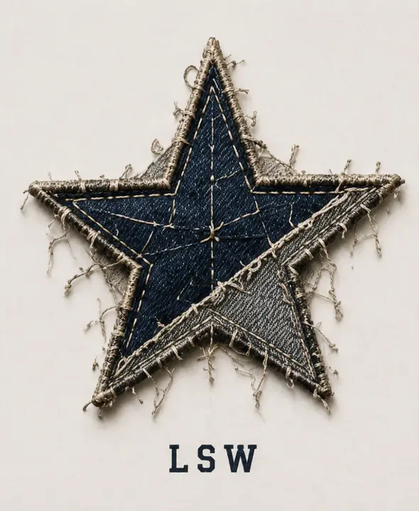 Denim Patch LSW Star — design SW-0134
