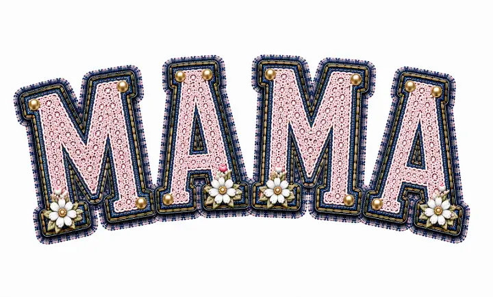 Textured Lace MAMA Patch — design DL-0016
