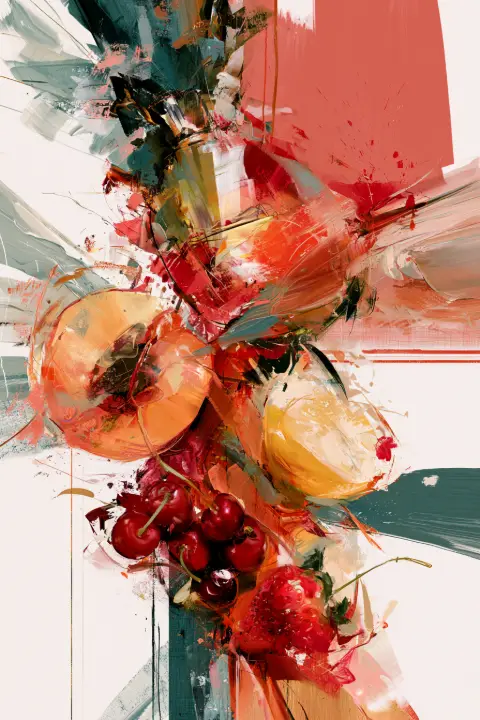 Abstract Expressive Summer Fruit — design FD-0036