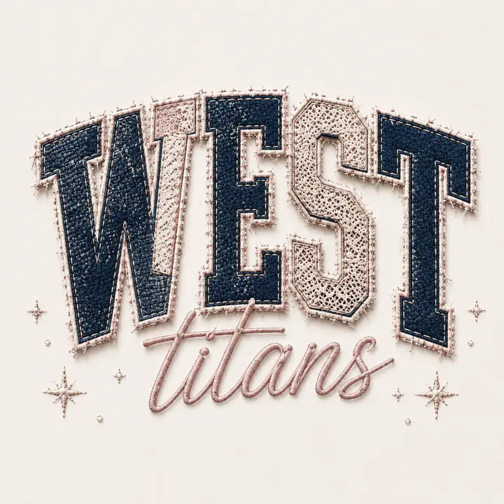West Titans Embroidered Patch — design SW-0186