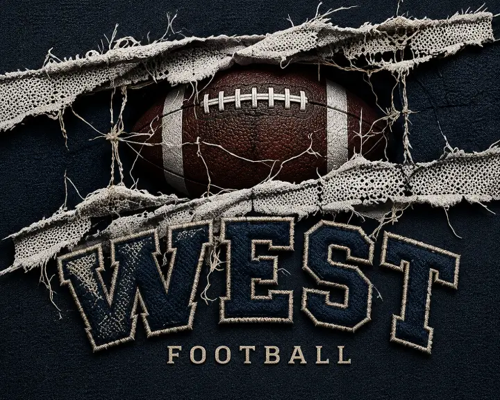 West Football Ripped Fabric — design SW-0202