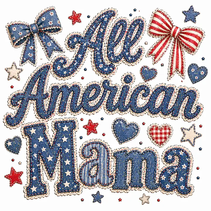 All American Mama Textile Patchwork — design HLD-0030