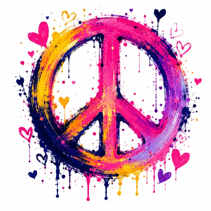 Splatter Paint Peace Sign — design PCC-0013