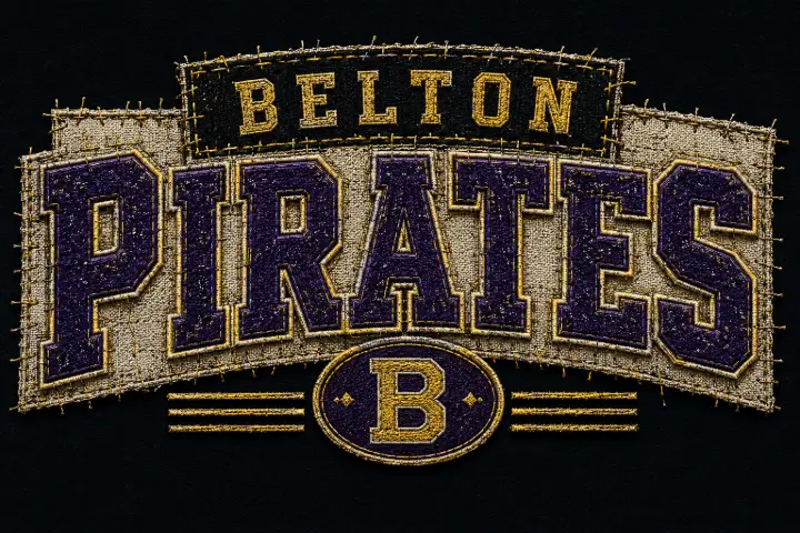 Belton Pirates Textile Patch — design SW-0037