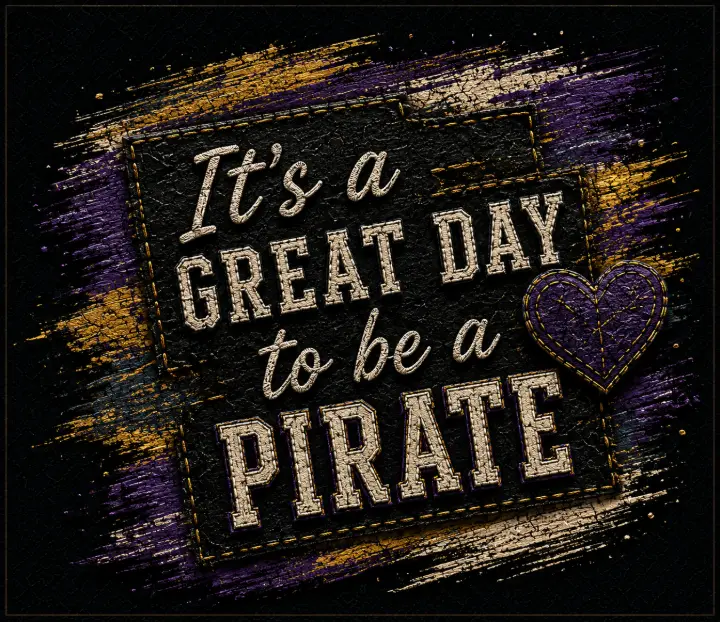 Great Day Pirate Patch — design SW-0107