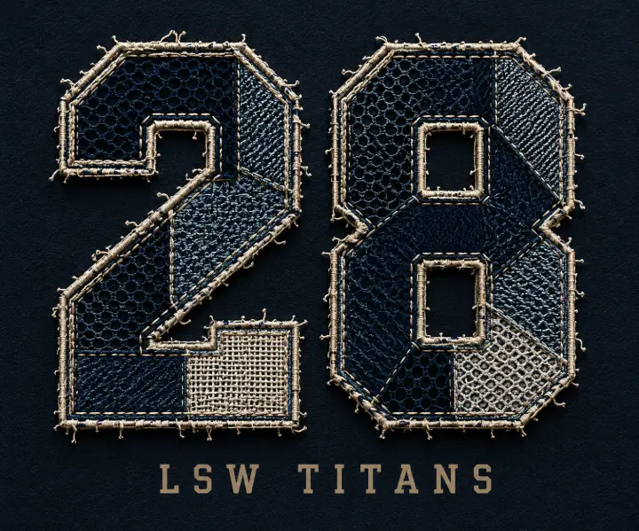 Textured Number 28 LSW Titans — design SW-0180