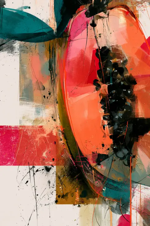 Abstract Papaya Fruit — design FD-0004