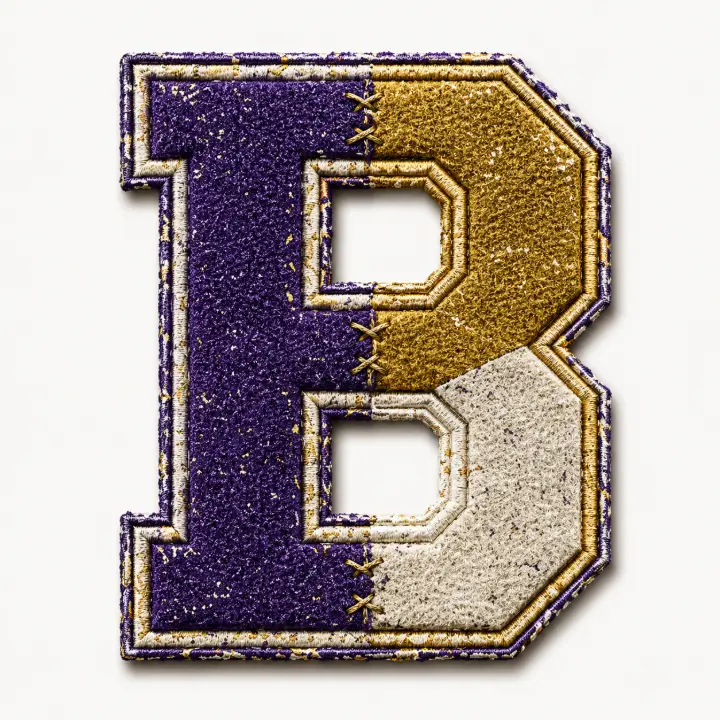 Chenille Varsity Letter B — design SW-0053