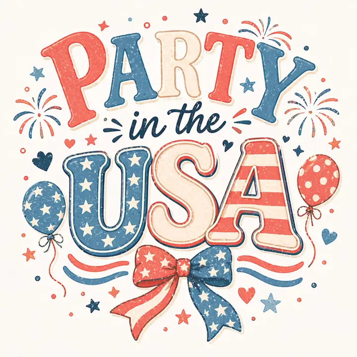 Party in the USA Retro — design HLD-0007