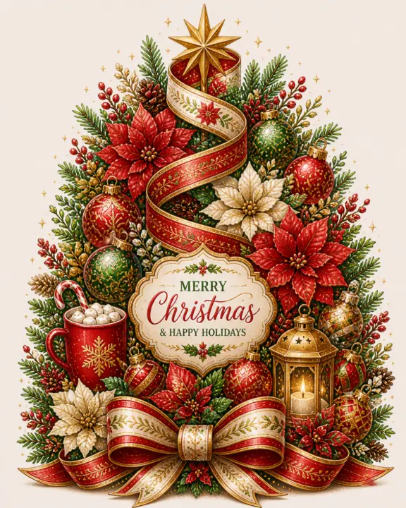 Ornate Christmas Tree Medley — design HLD-0080