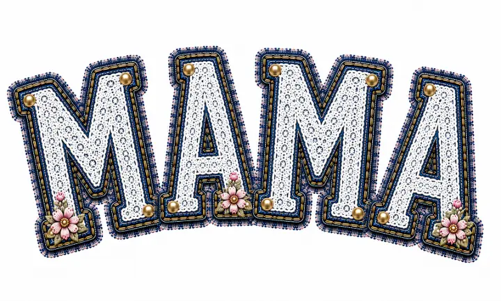 Lace and Denim Mama — design DL-0004
