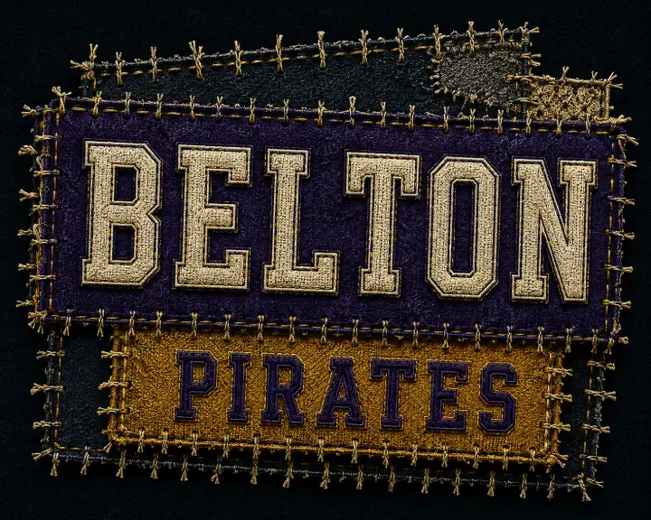 Belton Pirates Stitched Patch — design SW-0045