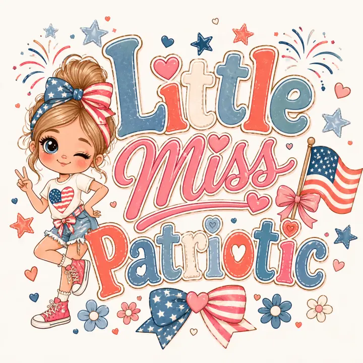 Little Miss Patriotic Character — design HLD-0011