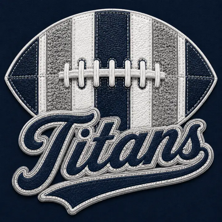 Titans Patchwork Football — design SW-0159