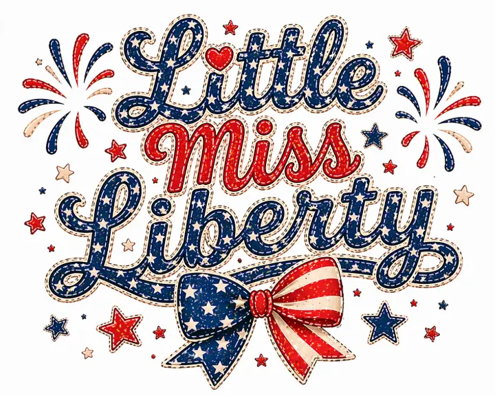 Little Miss Liberty Stitched — design HLD-0045