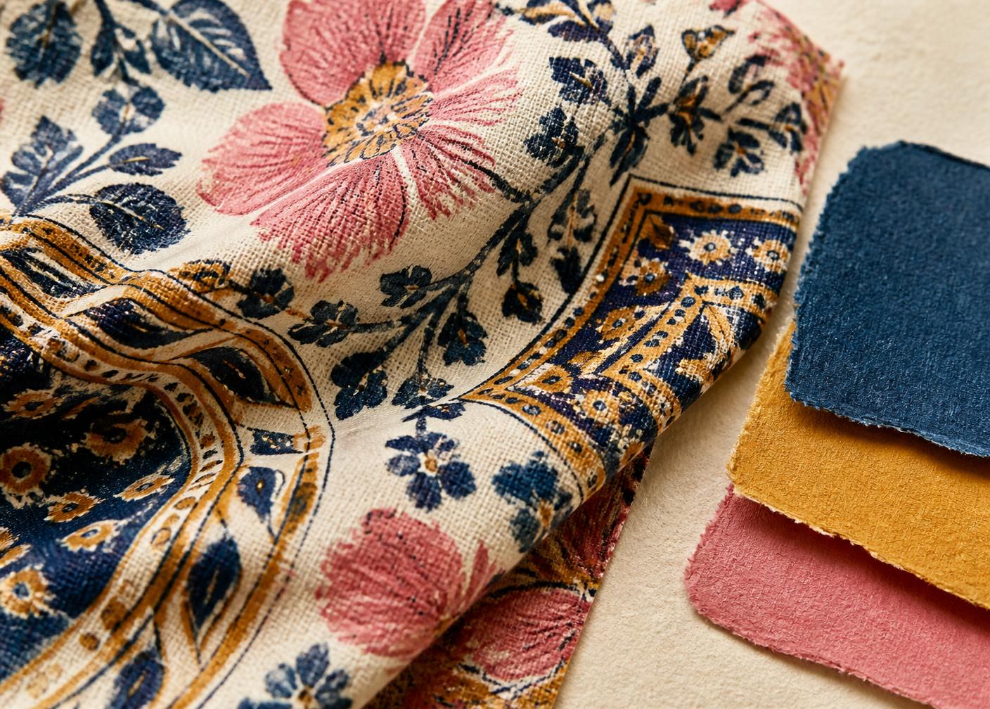 Printed textile and paper colour chips